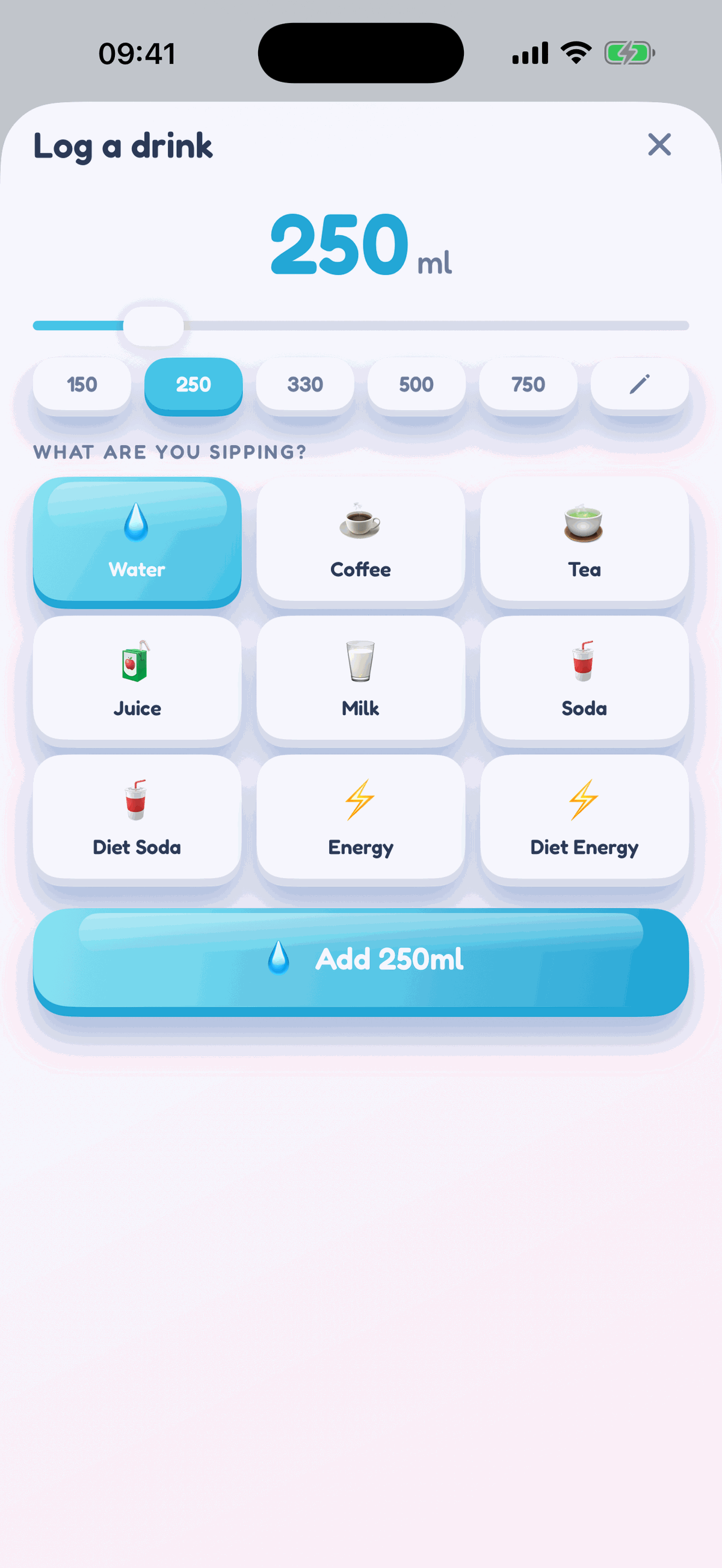 HydroMind logging screen